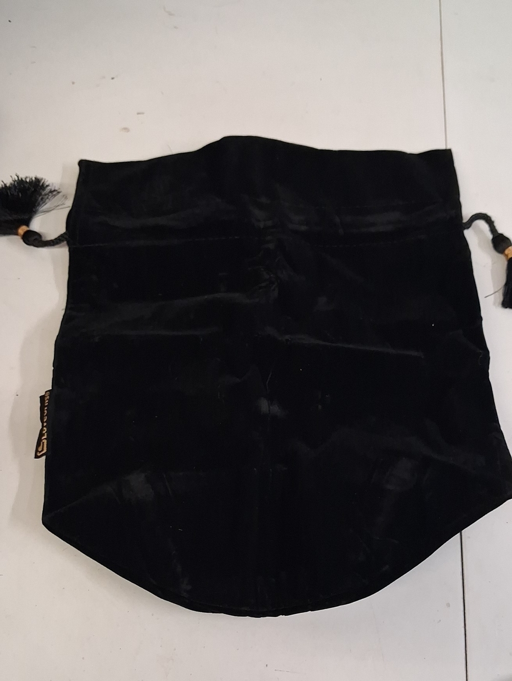 NWT LoveUrns Black Velvet Cremation Urn Drawstring Protective Bag